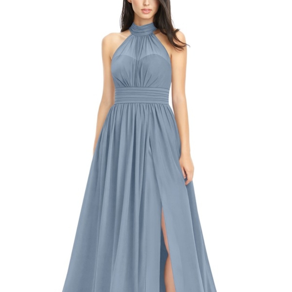 Azazie Iman Bridesmaid Dress in Dusty Blue